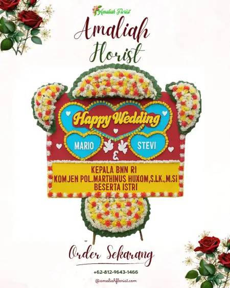 Papan Bunga Pernikahan Bangunasri